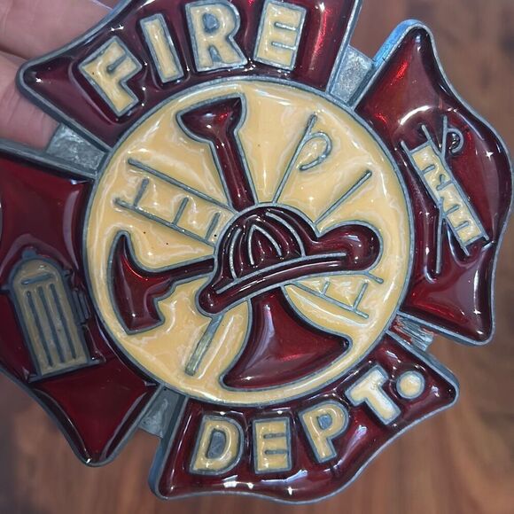 Vintage 1960s/70s fire department ornament large - Picture 2 of 3